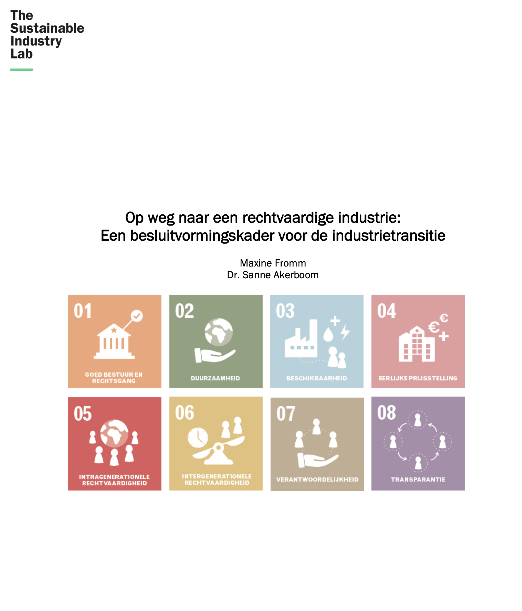 Rapport · ‘Op weg naar een rechtvaardige industrie: Een besluitvormingskader voor de industrietransitie’ (16 april 2026)