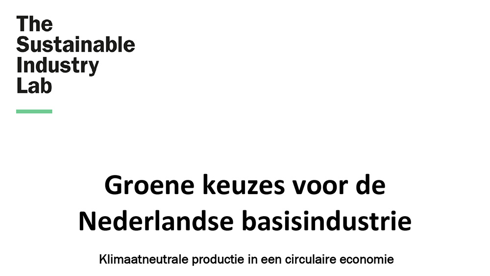 Rapport · Groene Keuzes voor de Nederlandse Basisindustrie · juli 2023 (image)